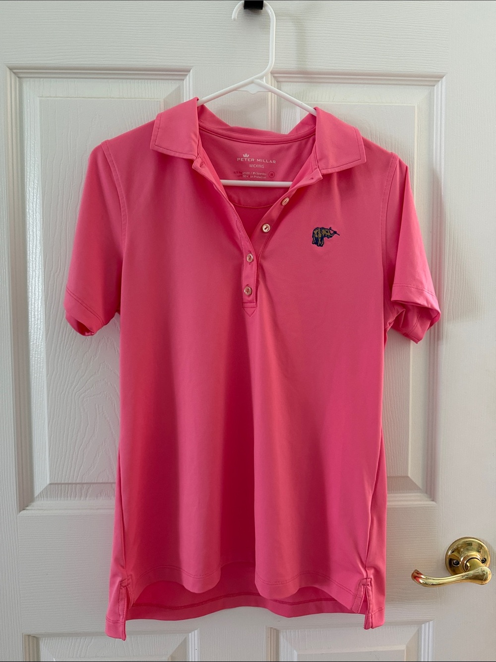 Peter Millar Women’s Hot Pink Polo with Embroidered Logo